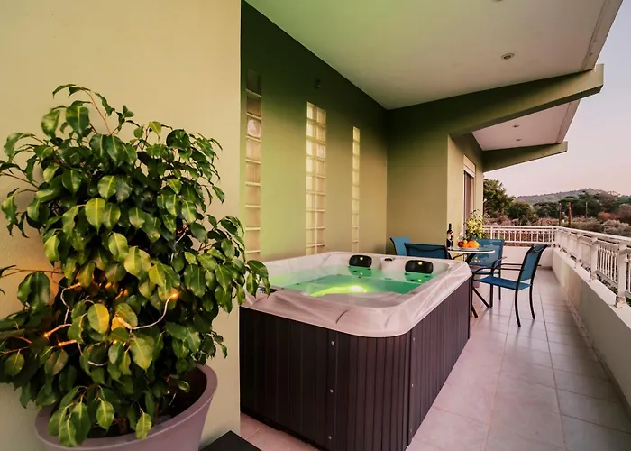 Greek Style With Jaquzzi & Barbeque Apartament